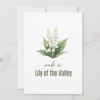 Invitación Lirio de Mayo Flor de Cumpleaños Acuarela