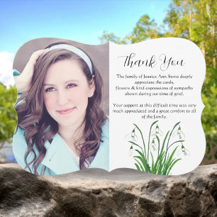 Invitación Lirio del Valle Floral Funeral Muerte Gracias 