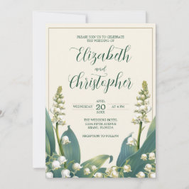 Invitación Lirio elegante del valle Boda floral