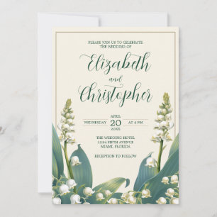 Invitación Lirio elegante del valle Boda floral