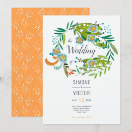 Invitación Lirio floral moderno Boho del Boda del Valle