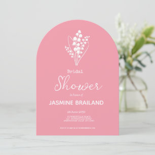 Invitación Lirio Moderno Del Valle Bouquet Bridal Shower
