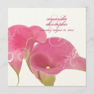 Invitación Lirio rosa de PixDezines + Baños