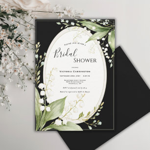 Invitación Lirios Blancos del Valle Negro Nupcial 