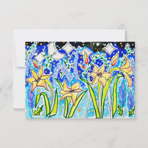 Invitación Lirios de día abstractos