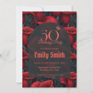 Invitación Lirios de llamada elegantes lujo 20 cumpleaños