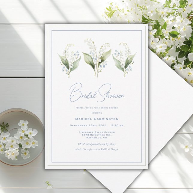 Invitación Lirios del Valle Moderno Bridal Shower (Subido por el creador)