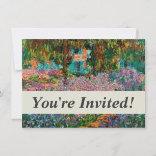 Invitación Lirios jardín de Monet Giverny flores