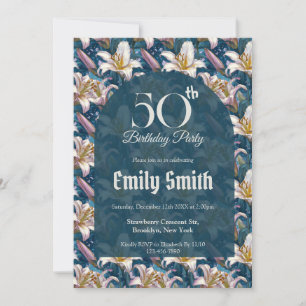 Invitación Lirios Personalizados Encanto Fiestas Inspiradas e