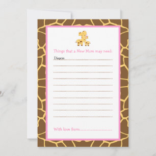 Invitación Lista de consejos de chica Giraffe para nuevas mad