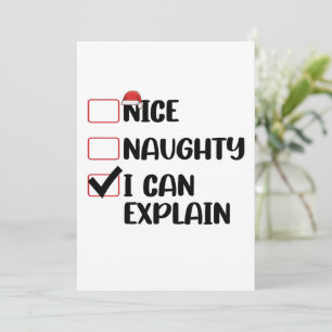 Invitación Lista de Navidad de Santa Puedo Explicar Bonito Tr