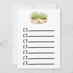 Invitación Lista De Tareas De Plántulas De Plantas