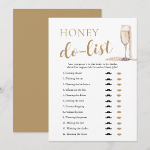 Invitación Lista de tareas para la novia y el novio Perlas de