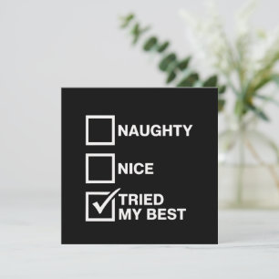 Invitación Lista de traviesos y buenos probé mi mejor Santa d