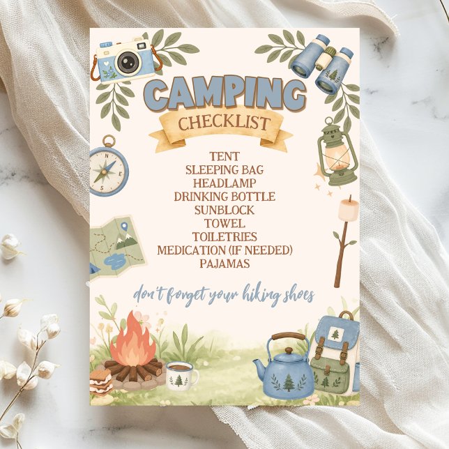 Invitación Lista de verificación de camping (Subido por el creador)