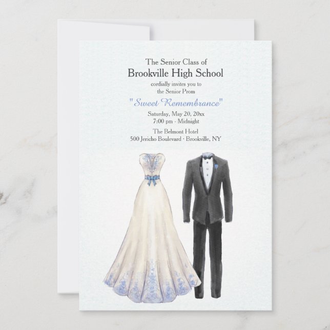 Invitación Lista para el Baile de Graduación (Anverso)