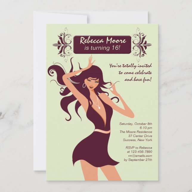 Invitación lista para la fiesta (Anverso)