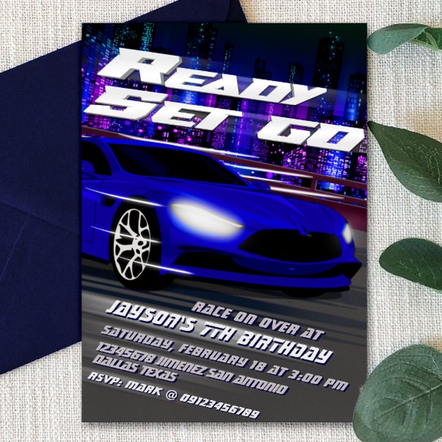 Invitación Listo, Configuración, ¡Vamos! - Carreras  (Subido por el creador)