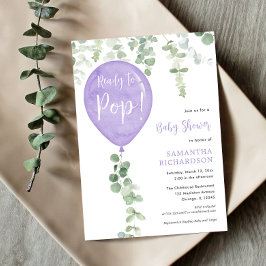 Invitación Listo para abrir una moderna ducha de bebé con glo