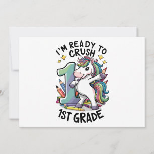 Invitación Listo para aplastar primero de primer grado vuelta