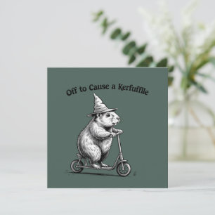 Invitación Listo para causar un alboroto divertido scooter de