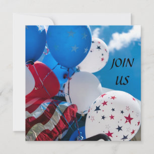 Invitación **LISTO PARA CELEBRAR una *FIESTA DEL 4 DE JULIO* 