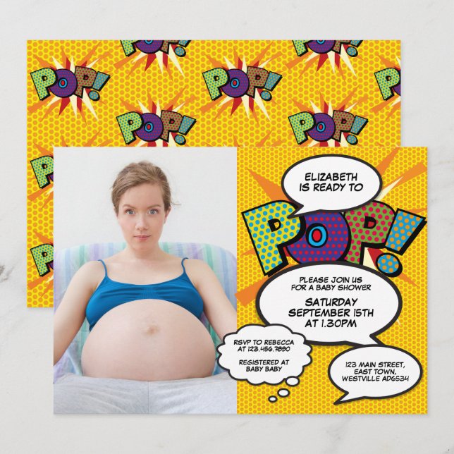 Invitación Listo para crear una foto divertida de Baby Shower (Anverso / Reverso)