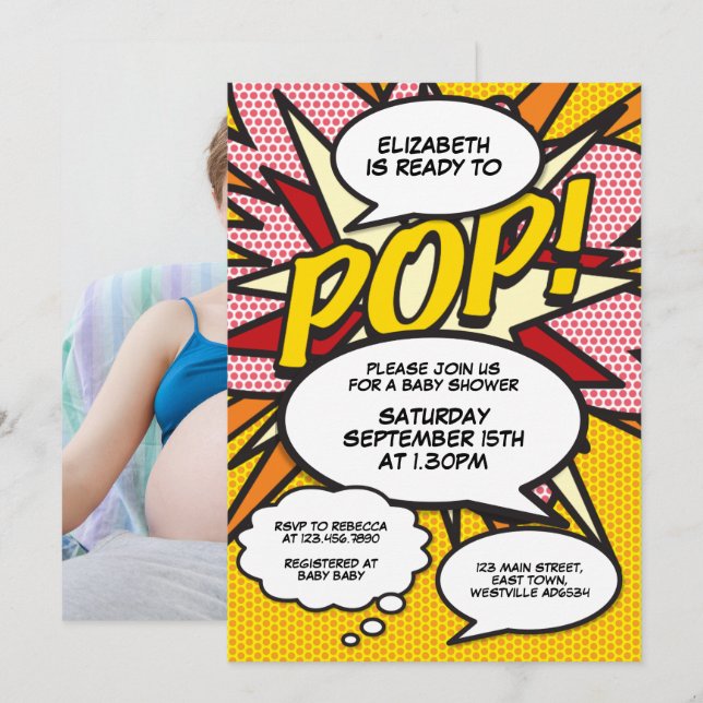 Invitación Listo para crear una fotografía de Baby Shower div (Anverso / Reverso)