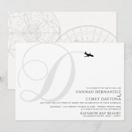 Invitación Listo para despegar Boda inicial D