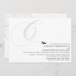 Invitación Listo para despegar C Boda inicial