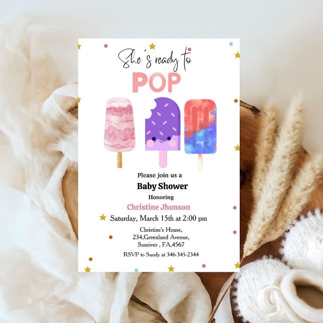 Invitación Listo para despegar Popsicle baby ducha (Subido por el creador)