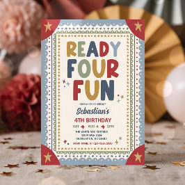 Invitación Listo para divertirnos Cumpleaños caprichoso de ni