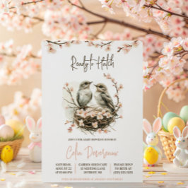 Invitación ¡Listo para eclosionar! Cumpleaños de pájaros ani