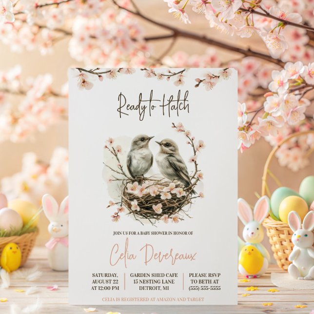 Invitación ¡Listo para eclosionar!  Cumpleaños de pájaros ani (Subido por el creador)