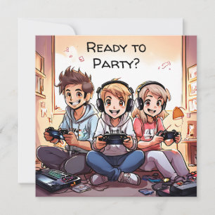 Invitación Listo para el Fiesta   Fiesta de cumpleaños temáti