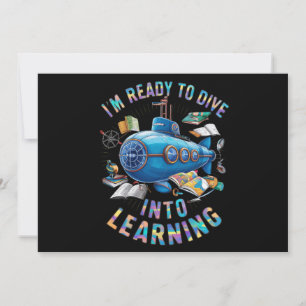 Invitación Listo Para Entrar En El Aprendizaje Del Submarino