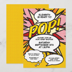 Invitación Listo para estallar Diversión moderna Comic Fiesta