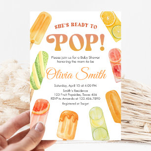 Invitación Listo para estallar Fiesta de Bebé Popsicle