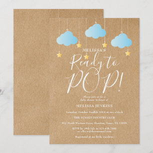 Invitación Listo para Estallar Fiesta de Bebé Twinkle Twinkle