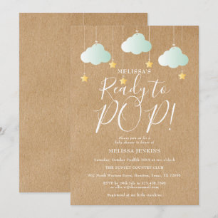 Invitación Listo para estallar Twinkle Twinkle Baby Shower Rú