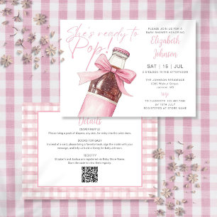 Invitación Listo para explotar código QR de botella de soda r