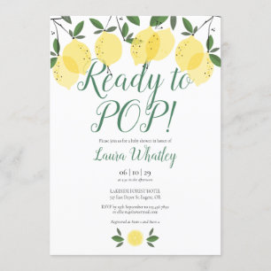 Invitación Listo para explotar limones Baby Shower