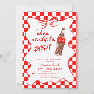 Invitación Listo para explotar regalo de baby shower de Soda