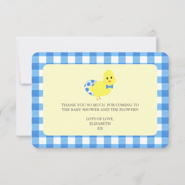 Invitación Listo Para Hatch Chicky Boy Baby Shower (Anverso)