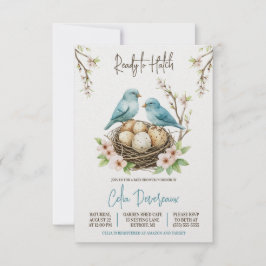 Invitación ¡Listo para incubar! Baby Shower de Aves Anidadas