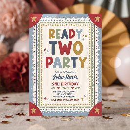 Invitación Listo para la fiesta caprichosa del segundo cumple