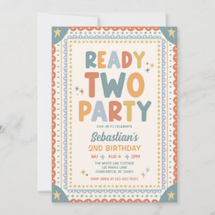 Invitación Listo para la fiesta divertida del niño Cumpleaños