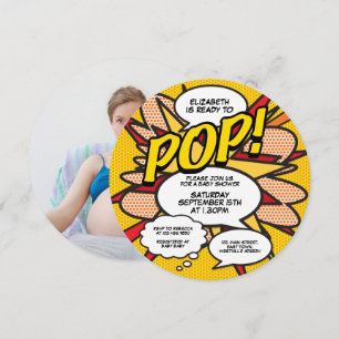 Invitación Listo para mostrar Baby Shower Photo Fun Retro Com