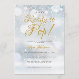Invitación Listo Para Mostrar Los Primeros Snowflakes Baby Sh