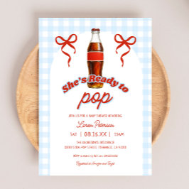 Invitación Listo Para Pop Blue Boy Soda Baby Shower